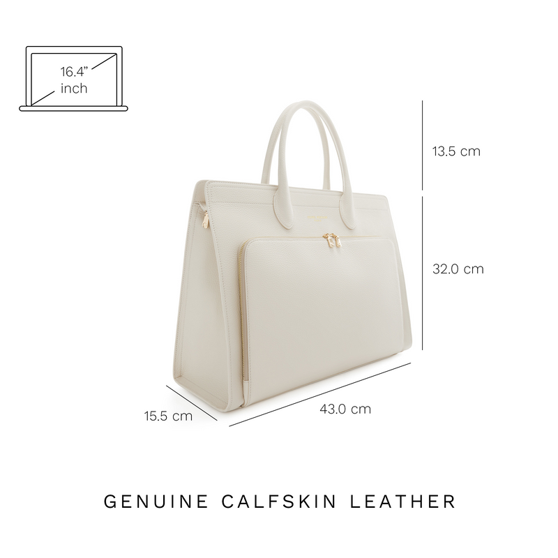 Isabel Bernard Honoré Nadine Crème me Kalfsleren Handtas IB25052-zoom-