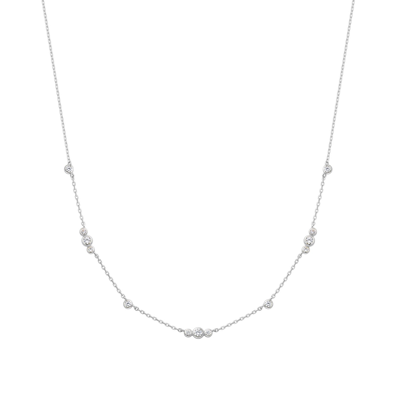 Ania Haie Miss Dainty 925 Sterling Silver Zirconia Necklace AH-N065-04H