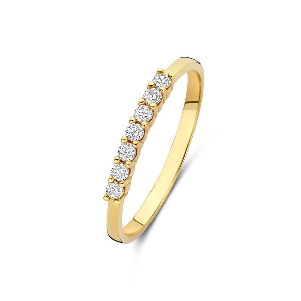 Beloro Jewels Monte Napoleone Stella 9 karaat ring met zirconia stenen BO330054