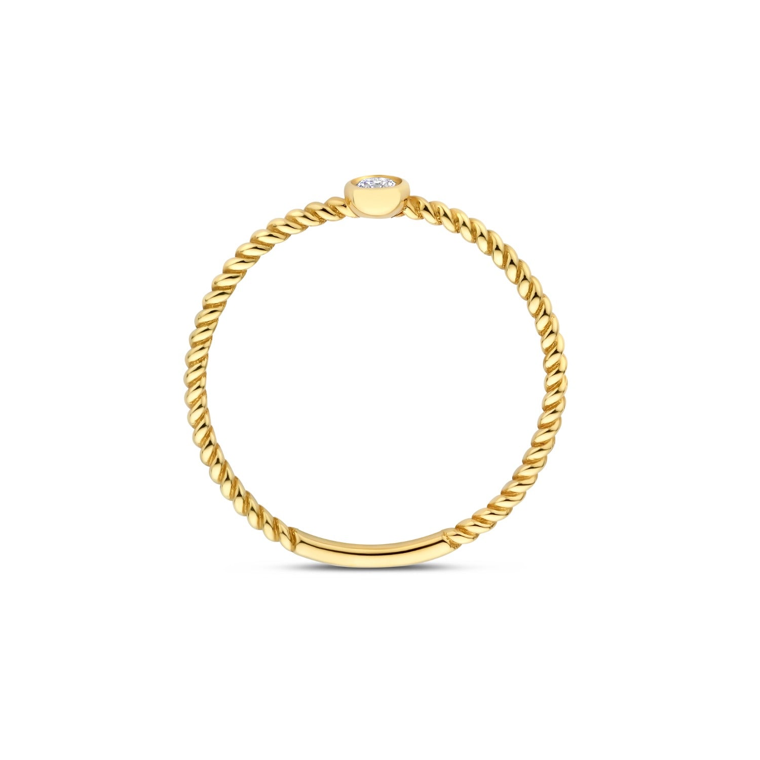 Beloro Jewels Monte Napoleone Elena 9 karat gold ring with zirconia stone BO330060-56