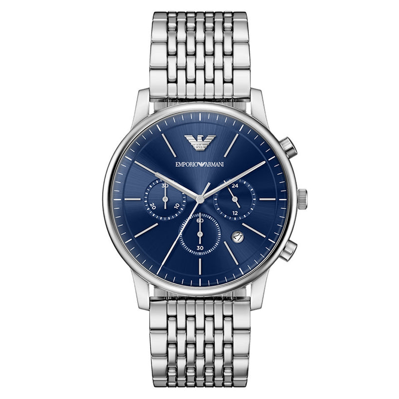 Emporio Armani Round Blue Dial Watch AR11771-zoom-