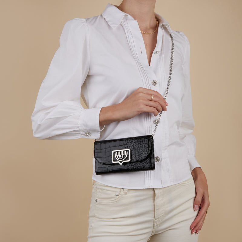 Chiara Ferragni Eyelike Black Crossbody bag 75SB4BBE-ZS728-899-zoom-