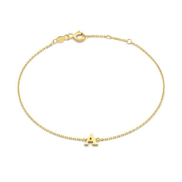Isabel Bernard Le Marais Rachel 14 Karaat Gouden Initial Armband IB320101 (Letter A t/m Z)