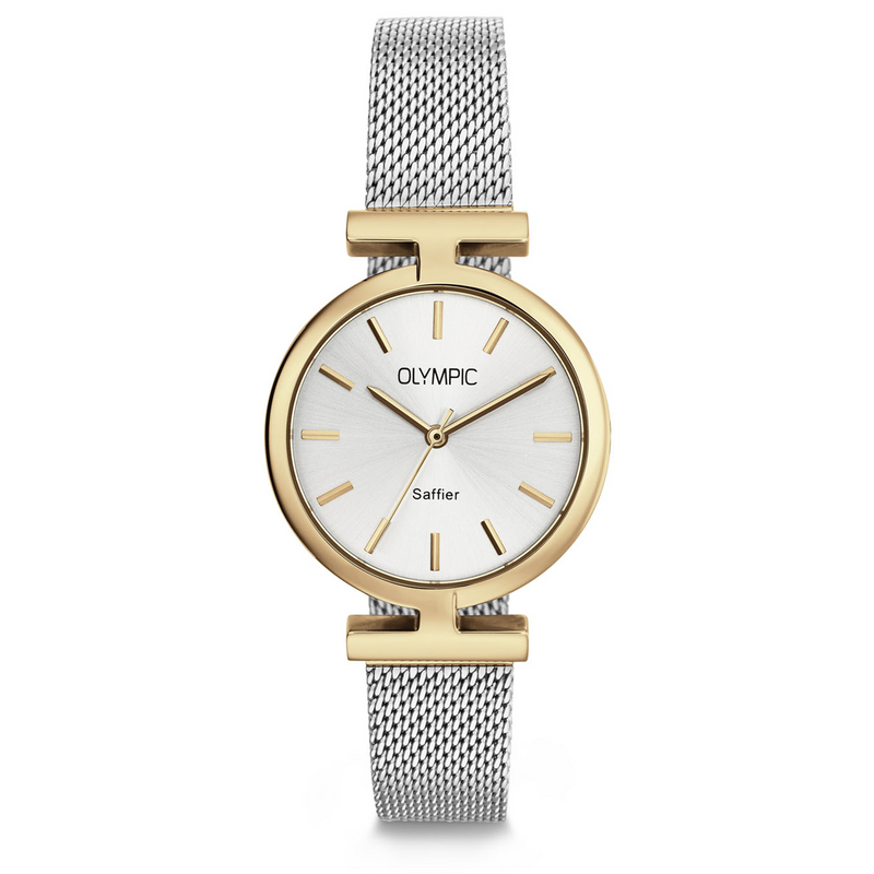 Olympic Horizon Goud en Zilver Dameshorloge OL90DDS001B-zoom-