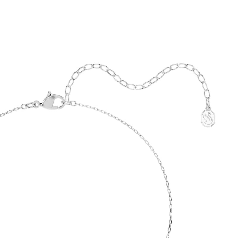 Swarovski Una Sparkling Dc Zilverkleurige Ketting met Groene Kristal 5757785-zoom-