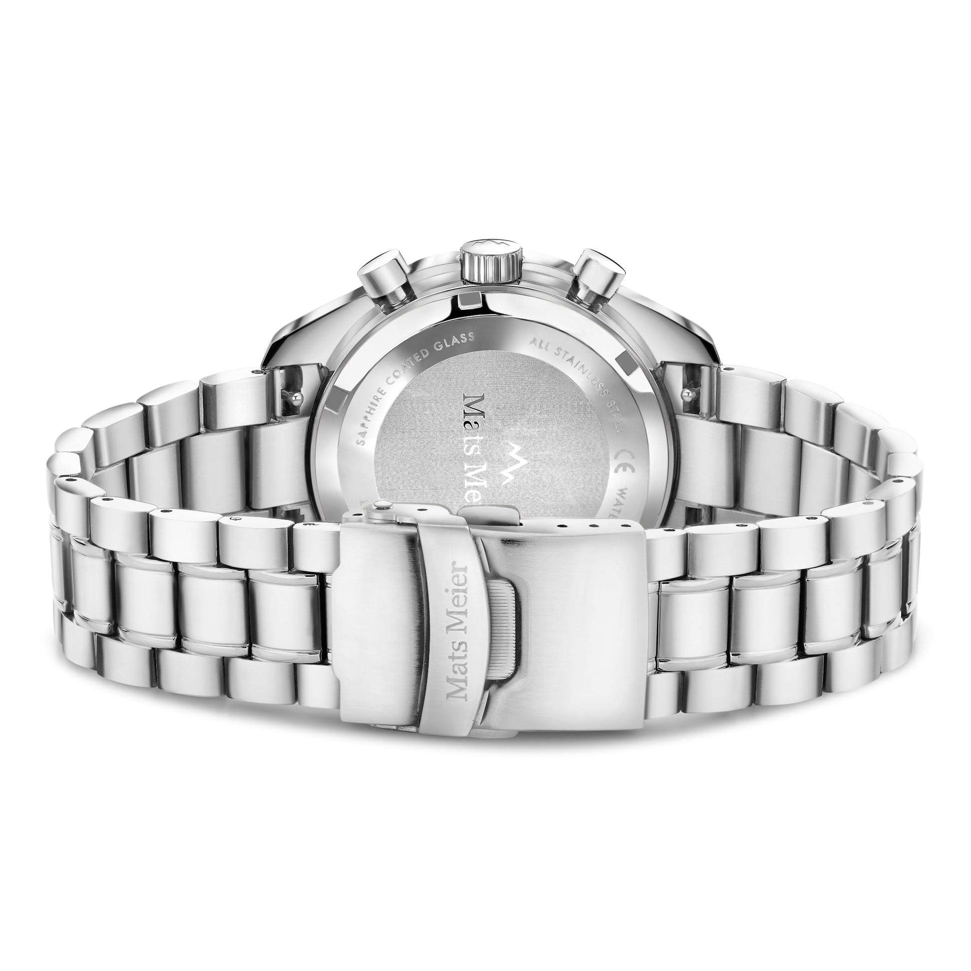 Mats Meier Arosa Racing Chronograph Men'sWatch Silver-coloured and Blue MM50014