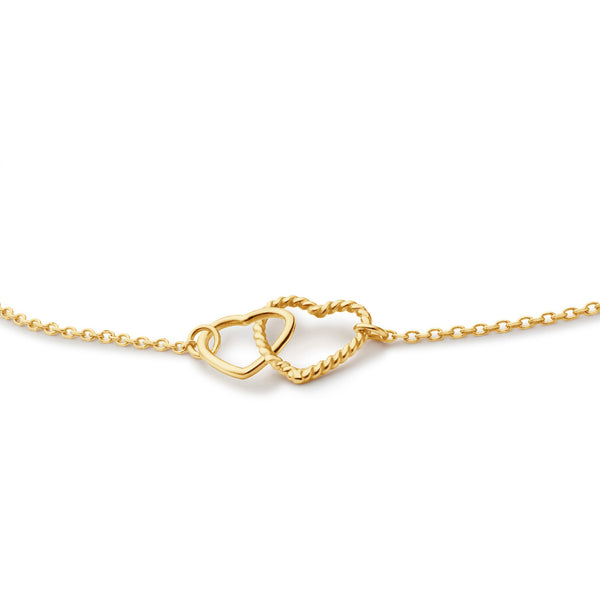 Connected love Necklace | 14 karaat goud