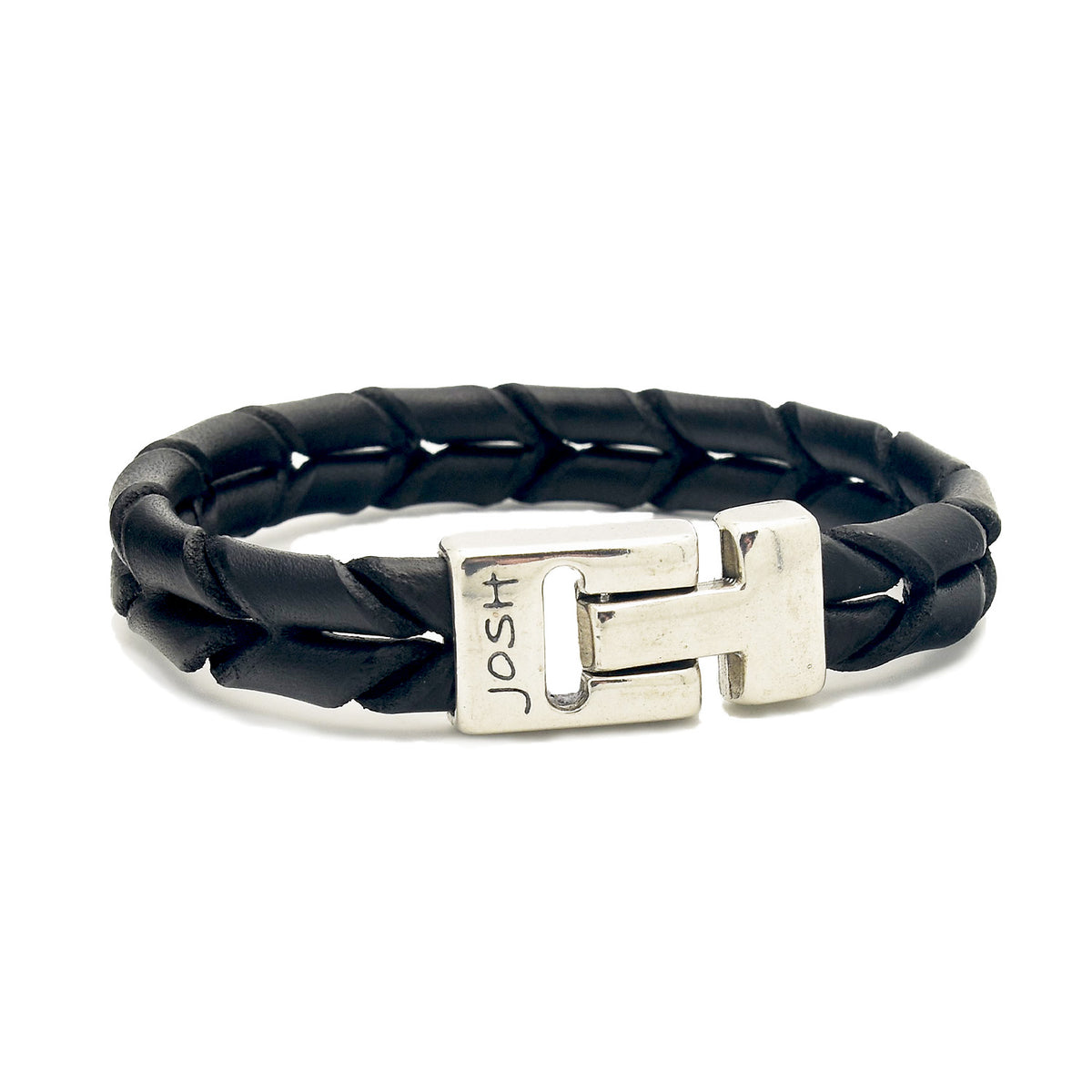 Josh Leather Bracelet 09284-BRA-S/BLACK/L-1