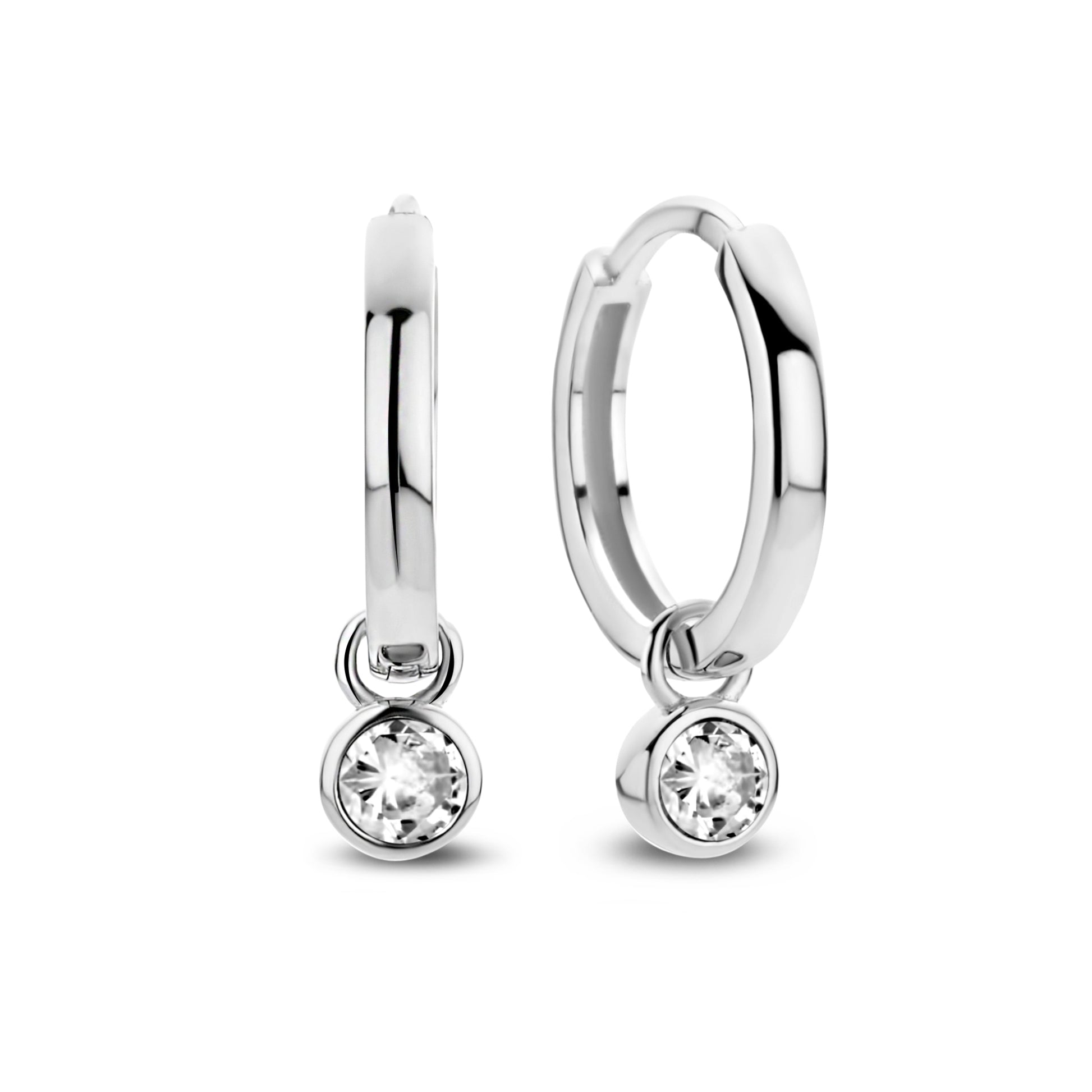 Violet Hamden Venus 925 Sterling Silver Hoop Earrings with Birthstone VH360014-MAR