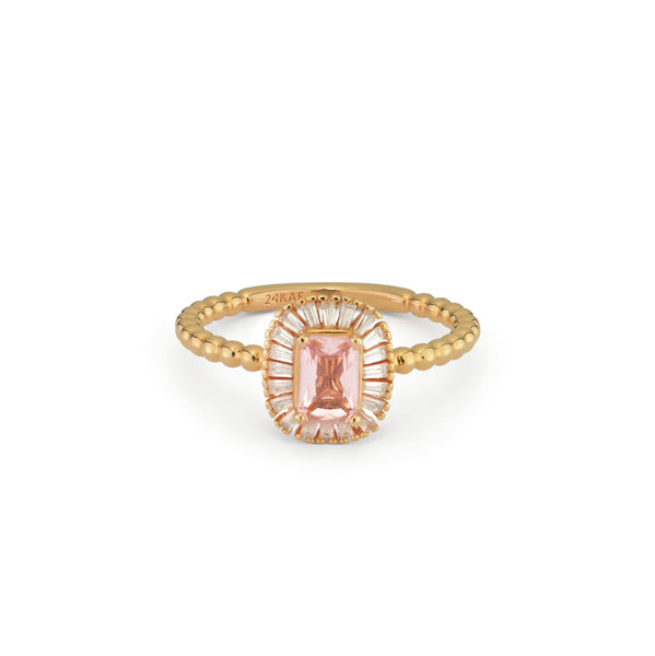 24Kae 925 Sterling Zilveren Goudkleurige Ring 12482Y