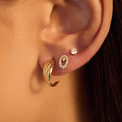 Beloro Jewels Della Spiga Emilia 9 carat gold Hoop Earrings BO360033