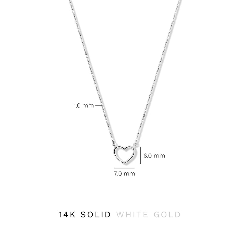 Isabel Bernard Saint Germain Amore 14 Karaat Wit Gouden Collier IB340076-zoom-