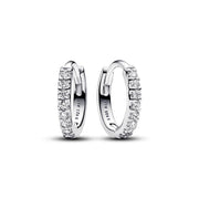 Pandora Moments 925 Sterling Silver Sprankelende Huggie Oorringen 293015C01