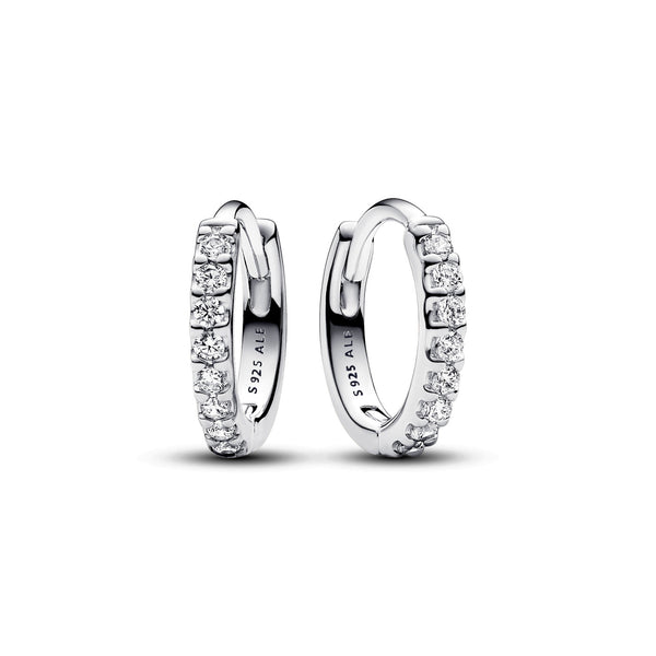 Pandora Moments 925 Sterling Silver Sprankelende Huggie Oorringen 293015C01