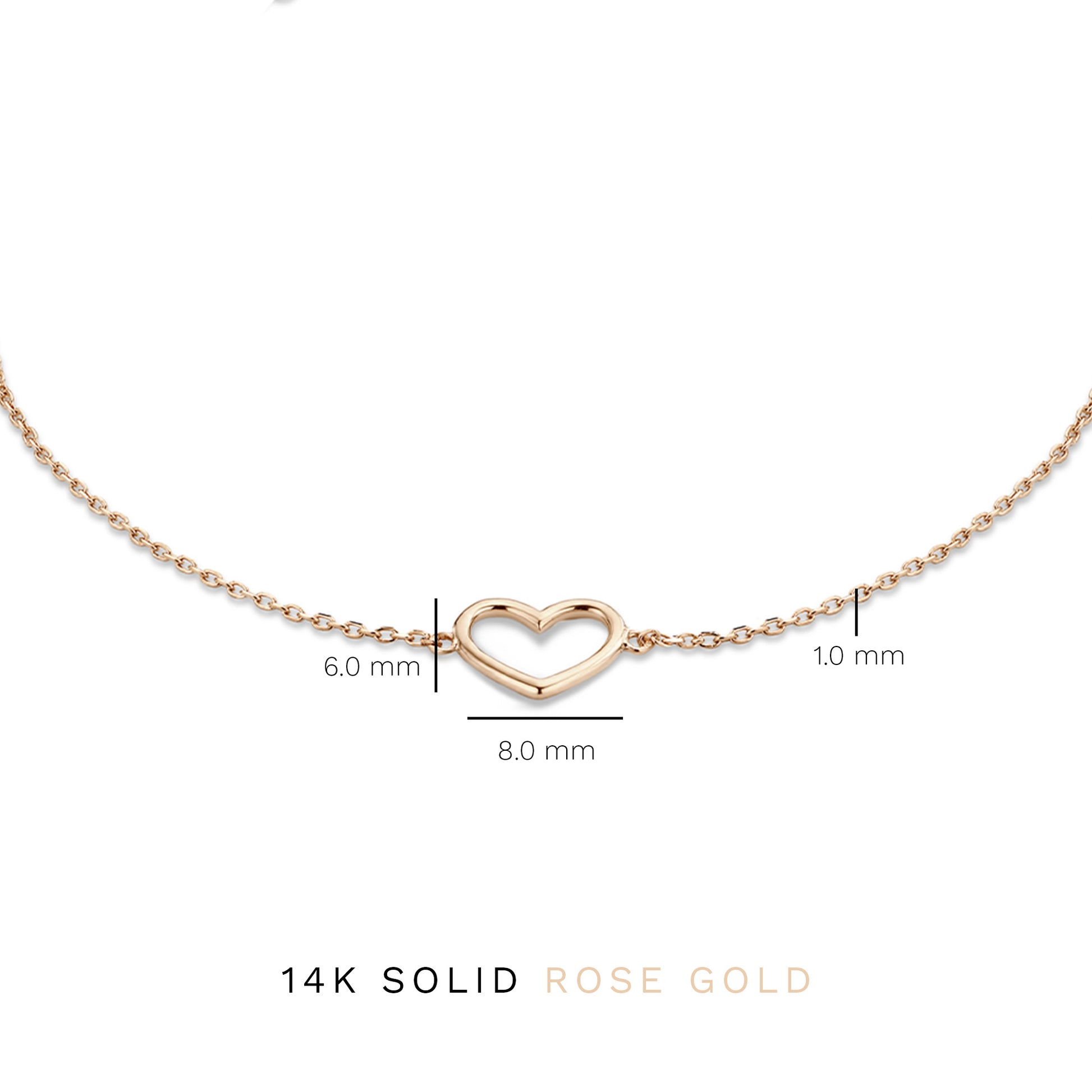 Isabel Bernard La Concorde Amore 14 Carat Rosegold BraceletwithHeart IB320043