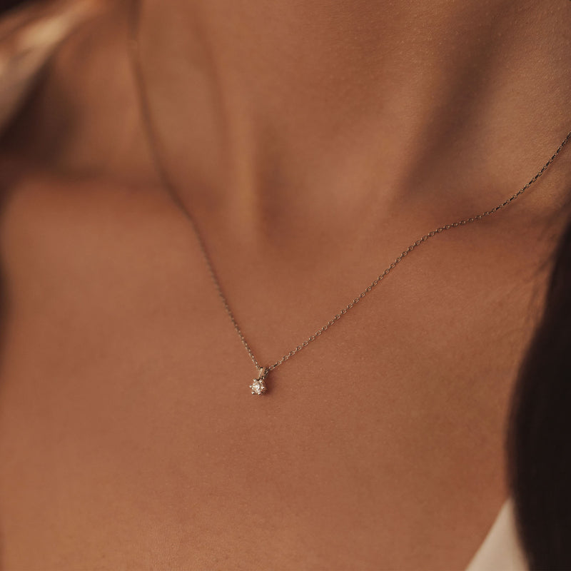 Isabel Bernard De la Paix Emily 14 karaat witgouden collier | diamant 0.05 ct | IBD350014-zoom-