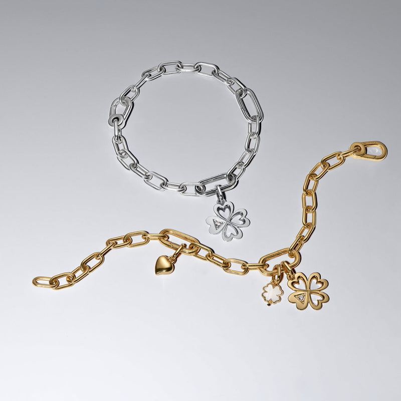 Pandora ME Witte Geluksklaver Hangende Bedel 764564C01-zoom-