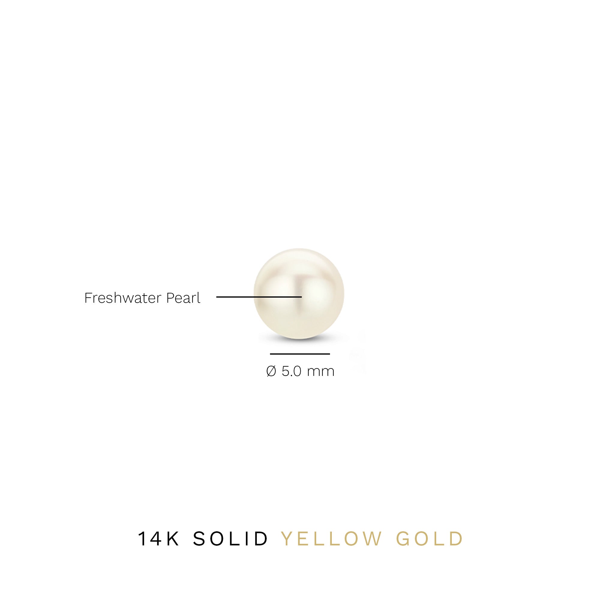 Isabel Bernard Belleville Luna 14 Carat Golden Ear Studs IB360132