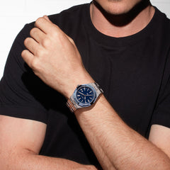 Olympic Legacy Silver and Blue Men's Watch OL75HSS005