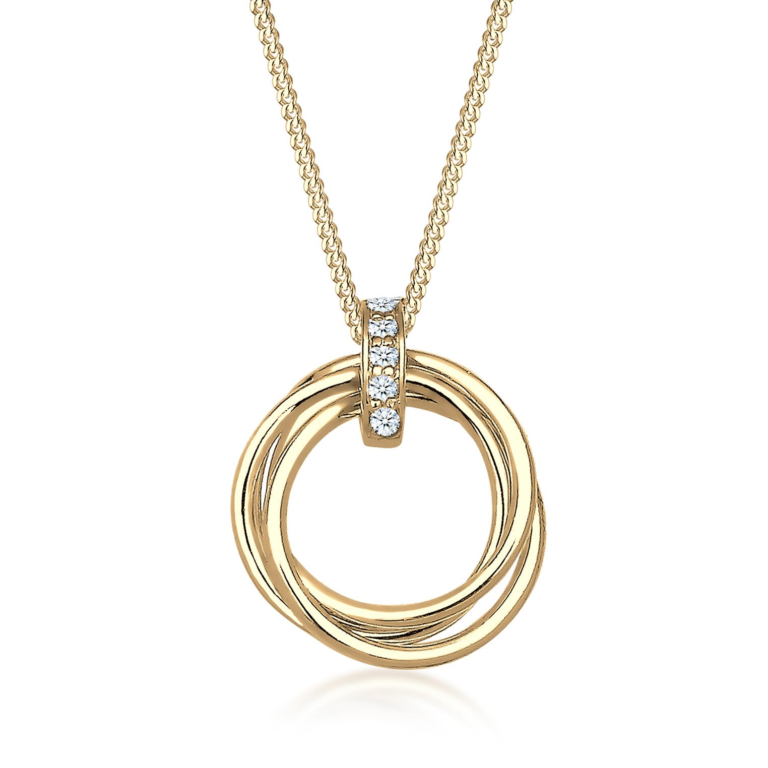 Elli 925 Sterling Silver Necklace with Diamond (0.025 ct) 2004-BF-0007641-001