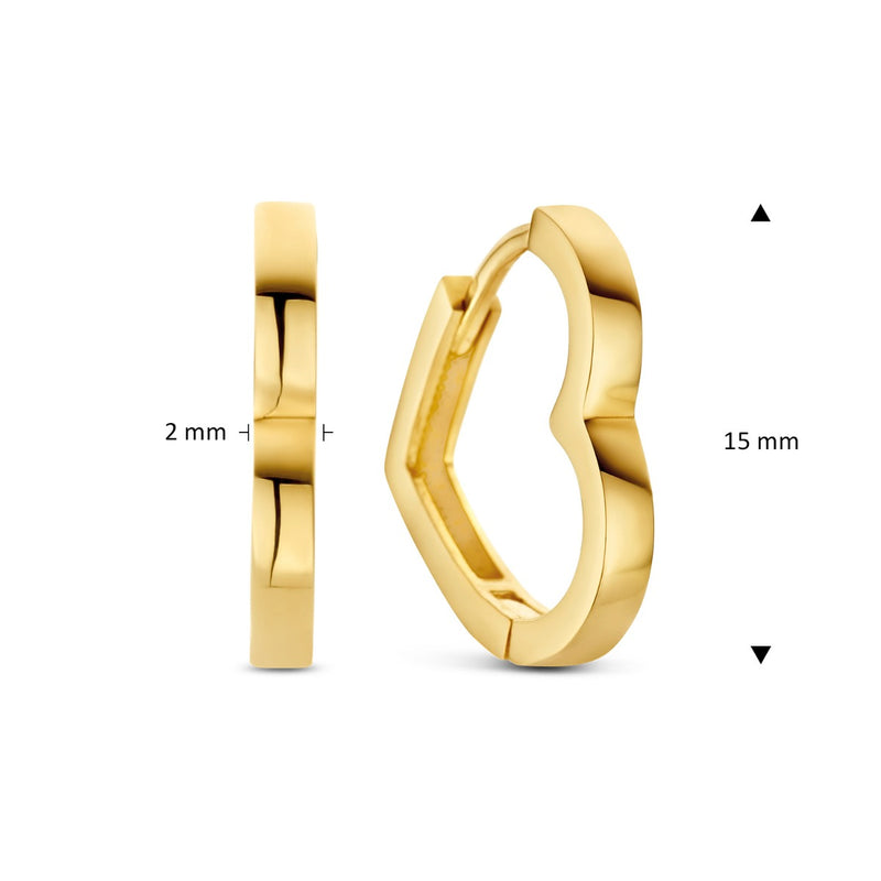 Jackie Gold 14K Golden Hoop Earrings JKE23.357-zoom-