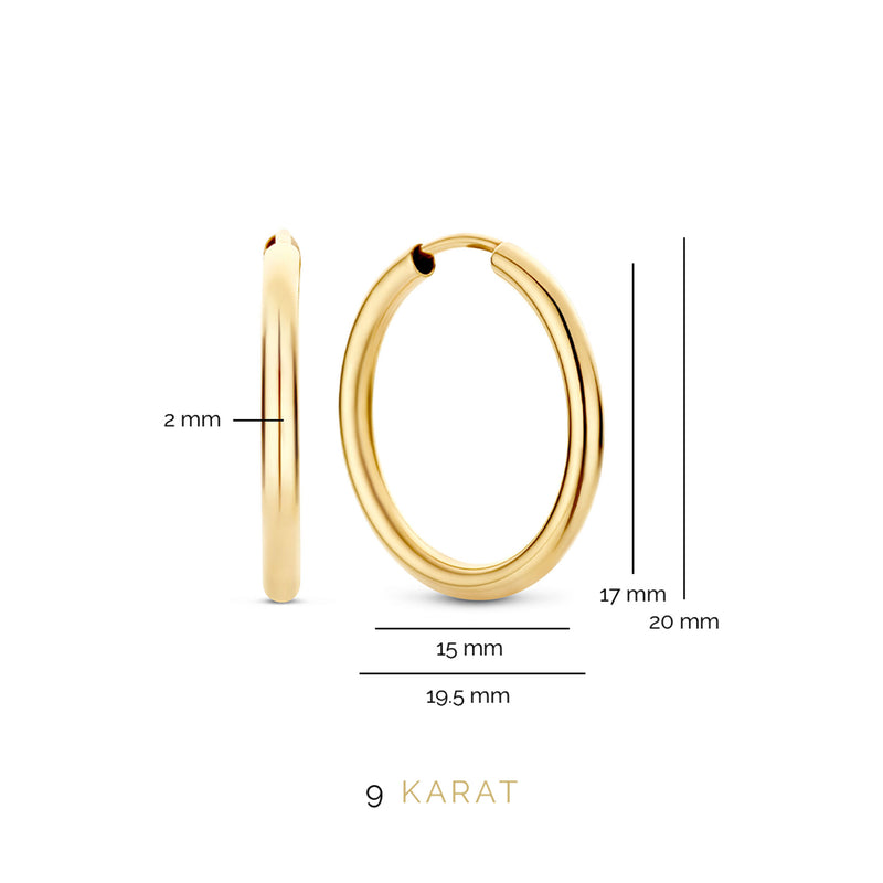 Beloro Jewels La Rinascente Constanza 9 karaat oorringen BO360050-zoom-