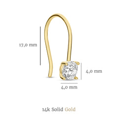 Isabel Bernard Rivoli Elise 14 Carat Golden Drop earrings IB360120