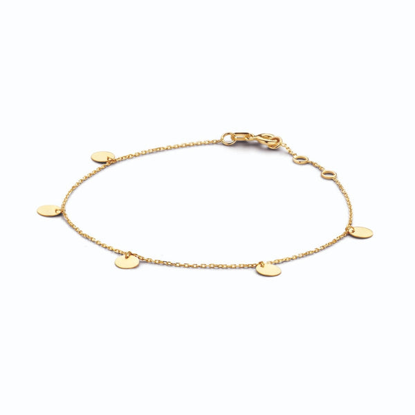 Discs armband - 14 karaat goud