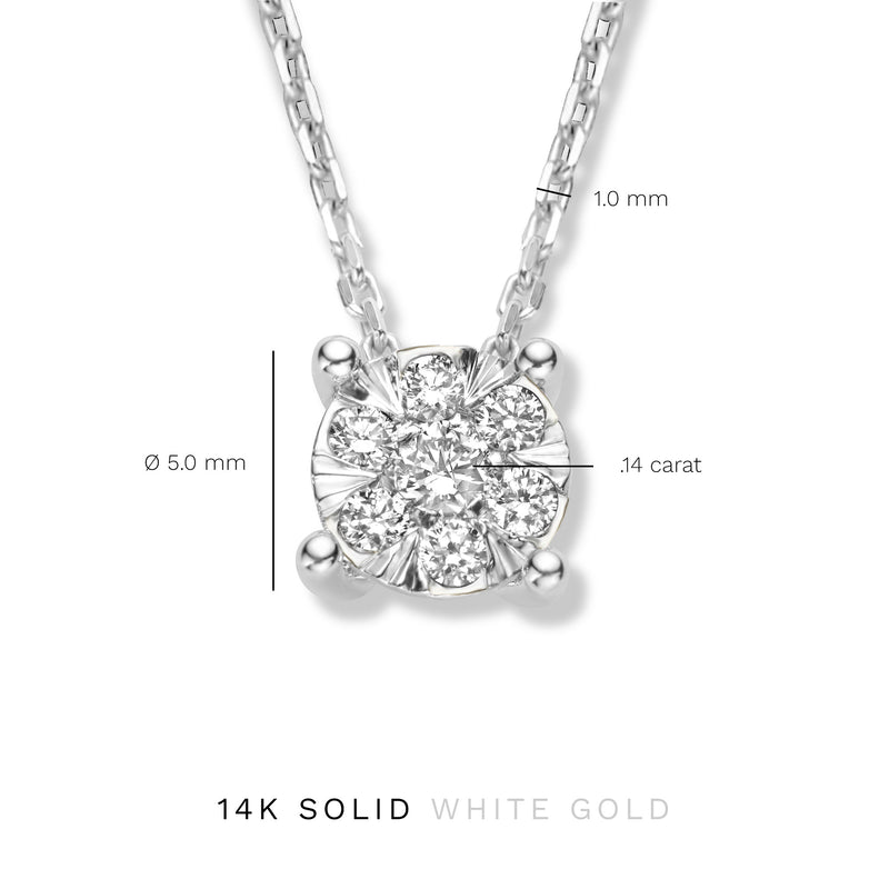 Isabel Bernard De la Paix Hanaé 14 karaat witgouden collier | diamant 0.14 ct | IBD350010-zoom-