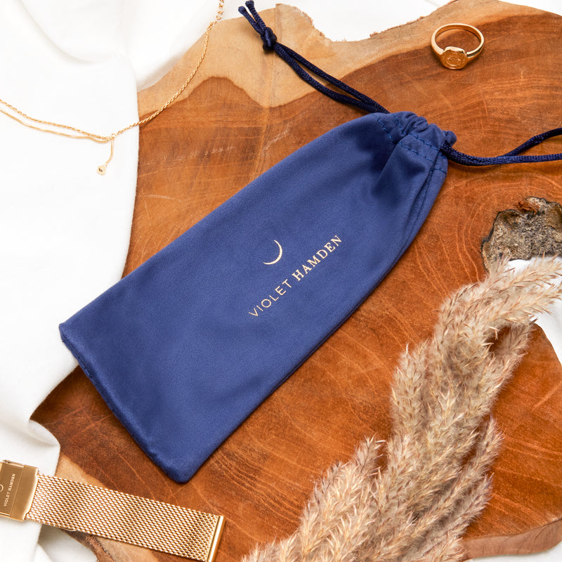 Violet Hamden Dawn Roségoud Kleurige Mesh Horlogebandje (16 mm) VH42009-zoom-