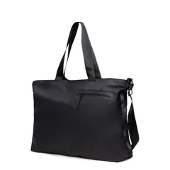 Rains Black Dash Messenger Tote Bag R16430-01