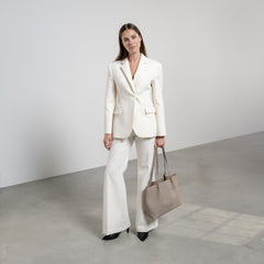 Isabel Bernard Honoré Nata Taupe Leather Shopper of Calfskin Leather IB25086-078