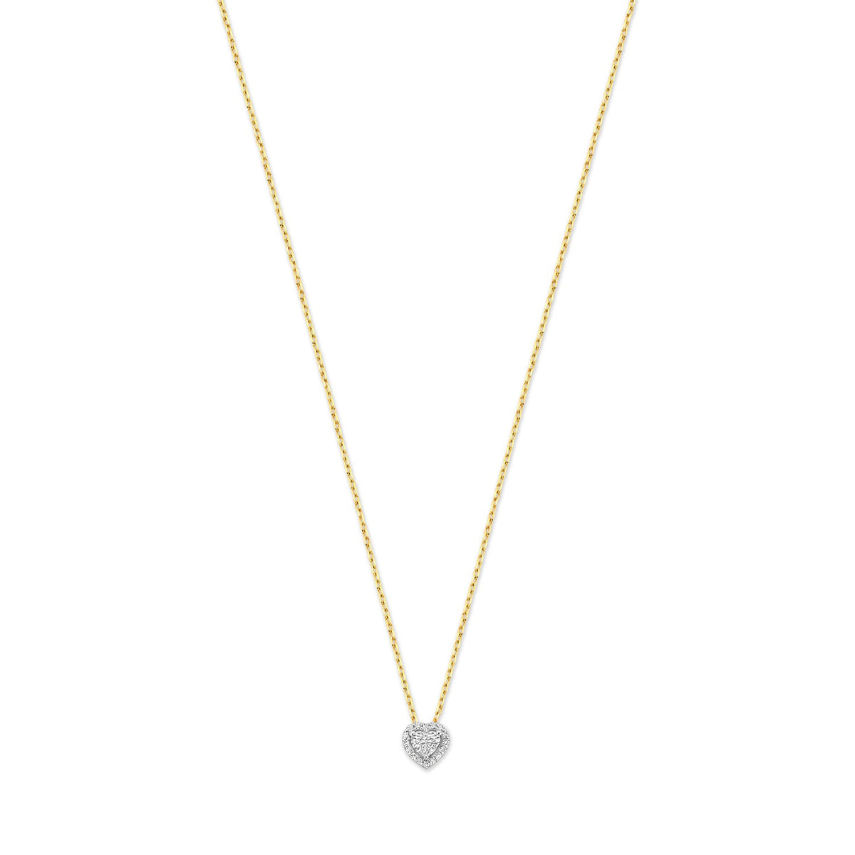 Isabel Bernard De la Paix Amore 14 karat gold necklace with diamond 0.14 carat IBD350024