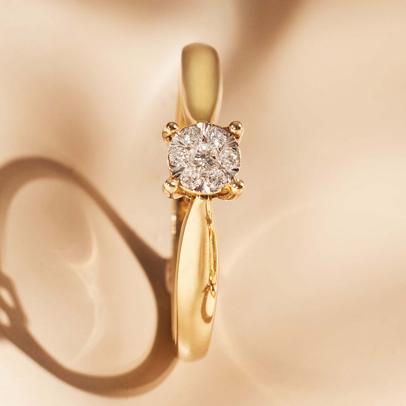 Isabel Bernard De la Paix Hanaé 14 karaat gouden ring | diamant 0.08 ct | IBD330007-50-zoom-