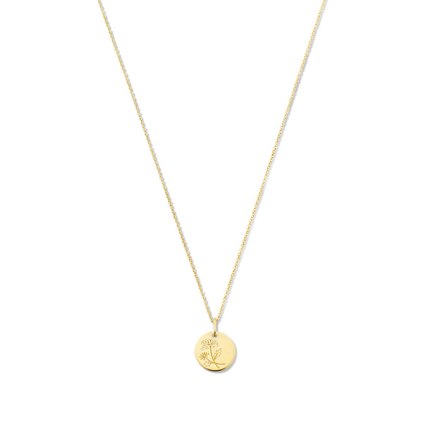 Violet Hamden Venus 925 Sterling Zilveren Gold Plated Ketting met Geboortebloem VH340025-DEC