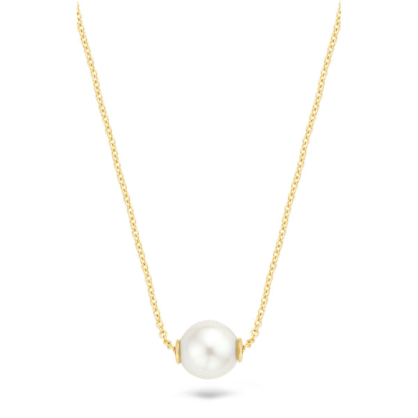 Ketting met parel 6 mm 14k goud