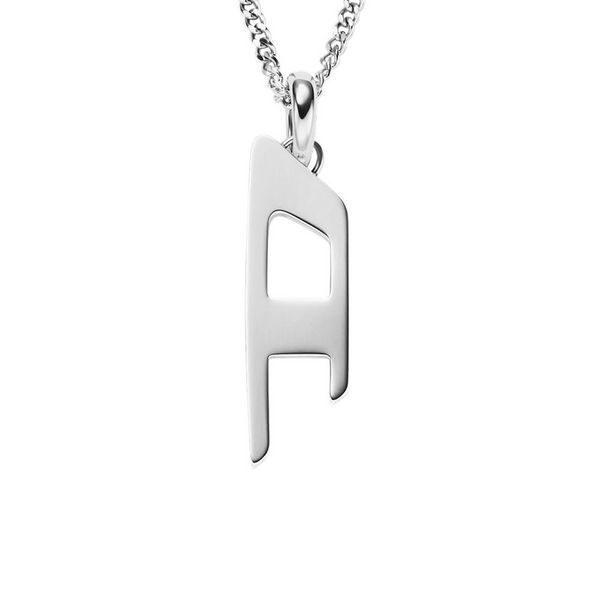 Diesel D Logo Silver Stainless Steel Necklace DX1625040