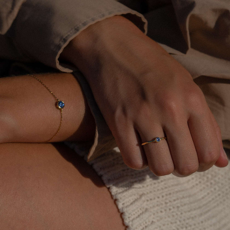 Violet Hamden Venus 925 Sterling Zilveren Gold Plated Armband met Geboortesteen VH320010-DEC-zoom-