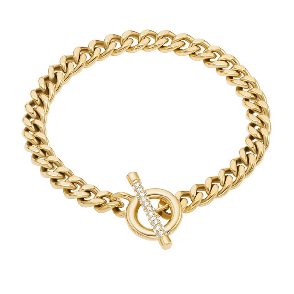 Fossil Carlie T-Bar Stainless Steel Women's Bracelet JF04957710