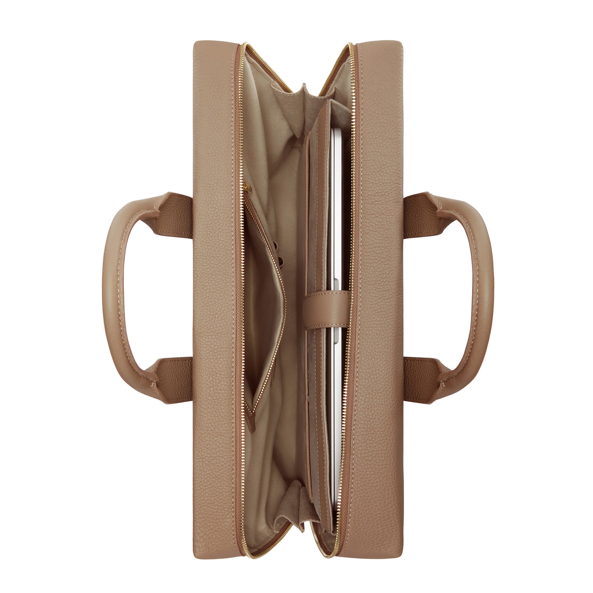 Isabel Bernard Honoré Anique Taupe Calfskin Handbag IB25070