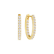Sif Jakobs Ellisse 925 Sterling Silver Earrings SJ-E2312-CZ-YGwith18 Carat Gold Plating