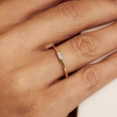 Isabel Bernard De la Paix Lucia 14 karat gold ring with diamond 0.08 carat IBD330045-50