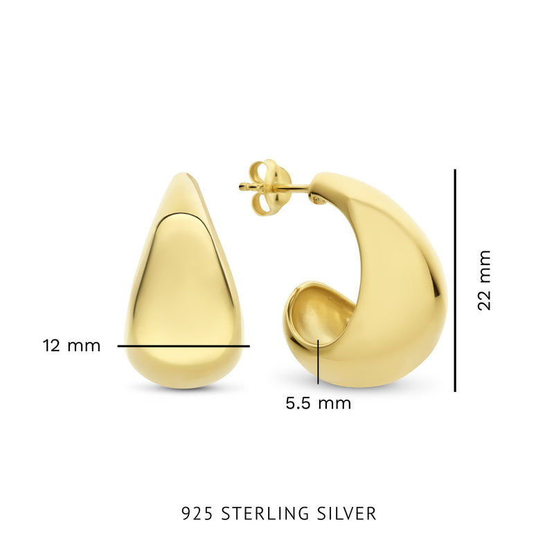Parte Di Me Bibbiena Poppi Casentino 925 Sterling Zilveren Gold Plated oorringen PDM36160-zoom-
