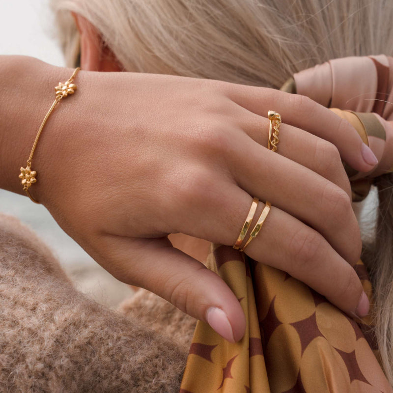 Violet Hamden Sisterhood Lunar 925 Sterling Zilveren Gold Plated Ring gedraaid VH13030G-50-zoom-