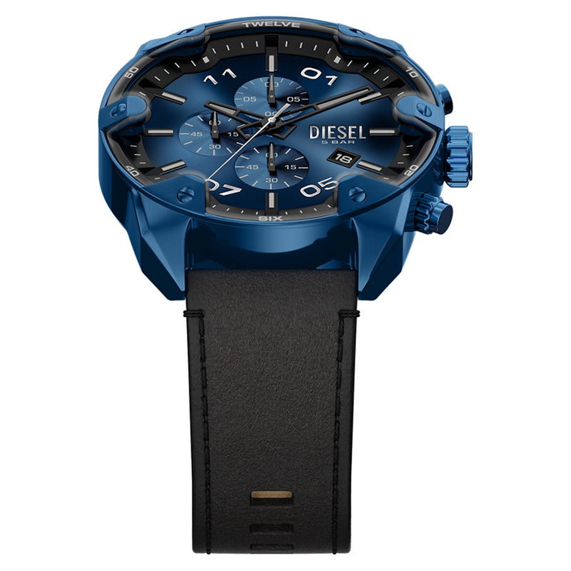 Diesel Spiked Round Dark Blue Dial Watch DZ4703-zoom-