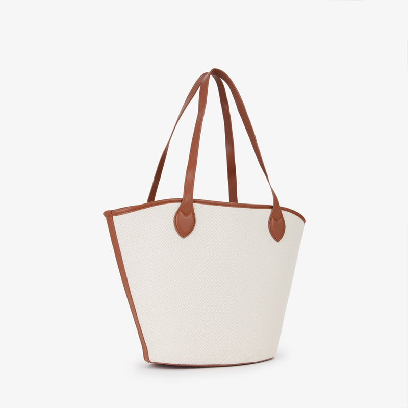Valentino Bags Covent Beige & Brown Shopper VBS7QO02CANNATURALE/CUOIO-zoom-