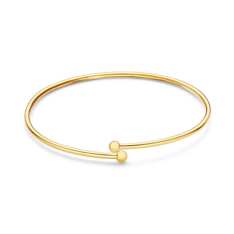 Isabel Bernard Cadeau d'Isabel 14 karaat gouden bangle en oorringen giftset IB90179-zoom-