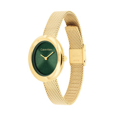Calvin Klein Twisted Bezel Groen Dames Horloge 2002-CK25100152