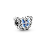 Pandora Moments 925 Sterling Silver Blauwe Vlinder Sprankelende Bedel 790761C01