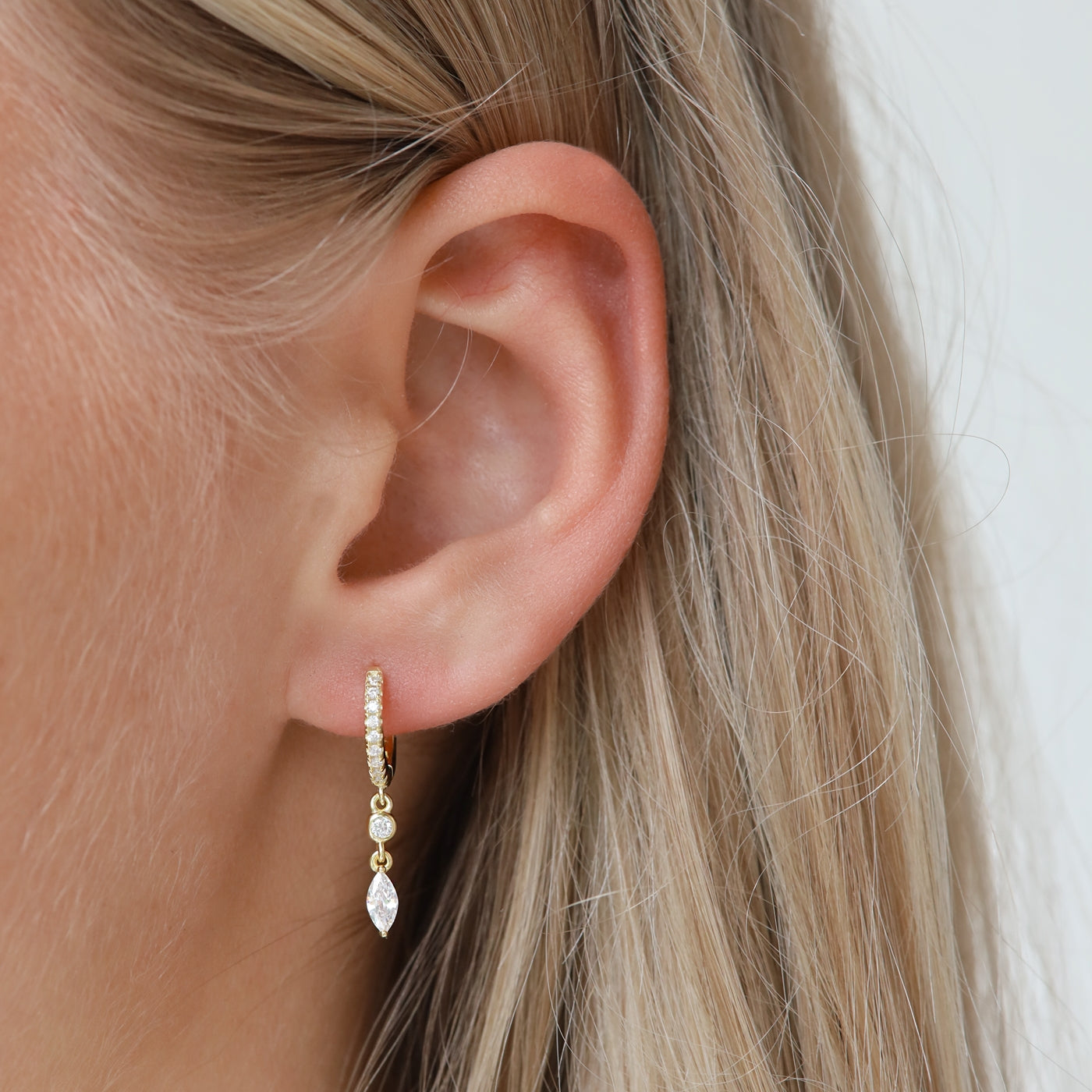 Karma Hoops Gold Hoop Earrings A68GP
